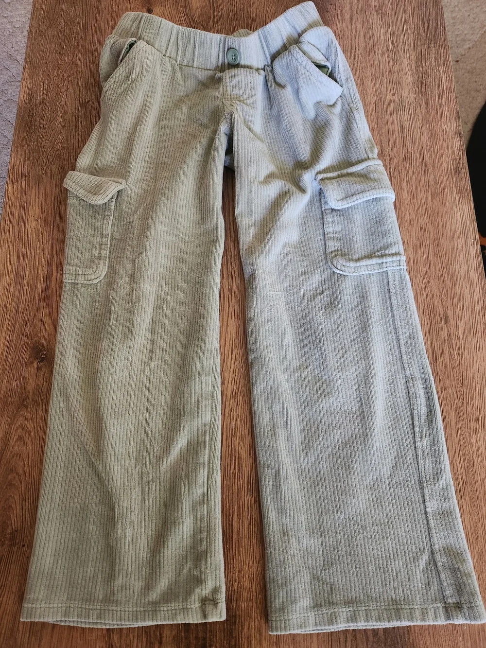 Men's Olive Green Corduroy Cargo Pants